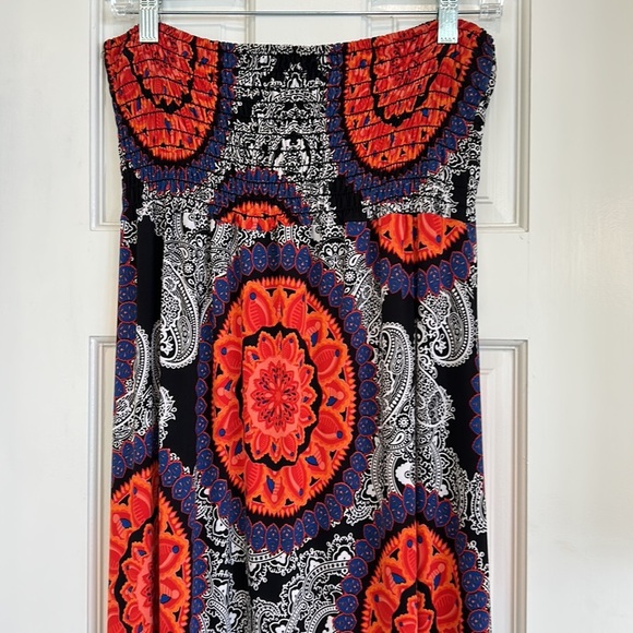 Promesa Strapless Jersey Modern Maxi Dress or Cover Up sz. medium - Picture 3 of 7